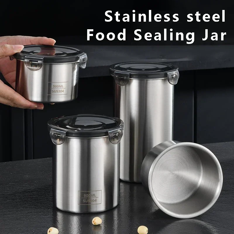 Kitchen Gadgets Storage Ideas - حاوية طعام من الفولاذ المقاوم للصدأ،