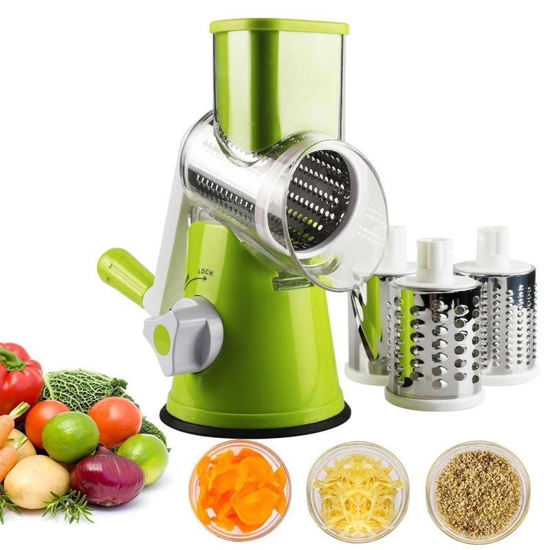 Household Kitchen Gadgets Vegetable Cutter Silk Cutter - مبشرة جبن يدوية دوارة لتقطيع الخضروات