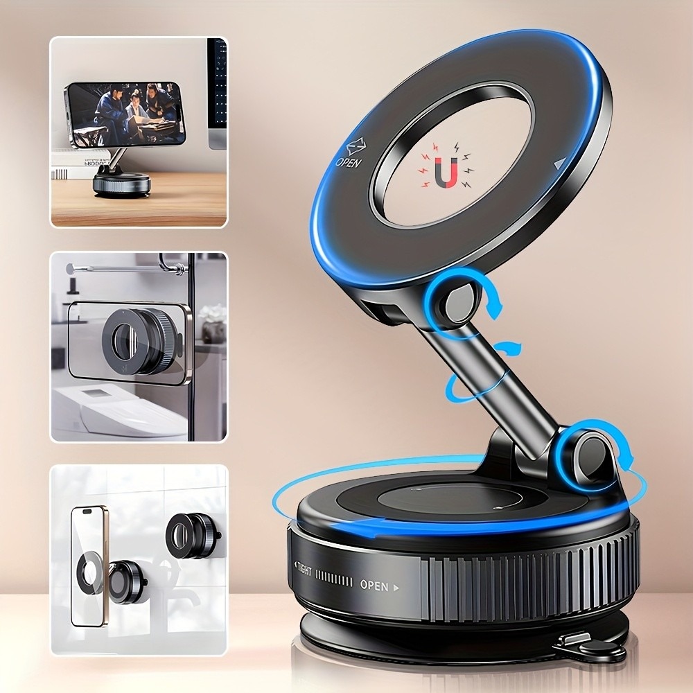 Kitchen Gadgets Online - حامل هاتف مغناطيسي بكوب شفط، حامل