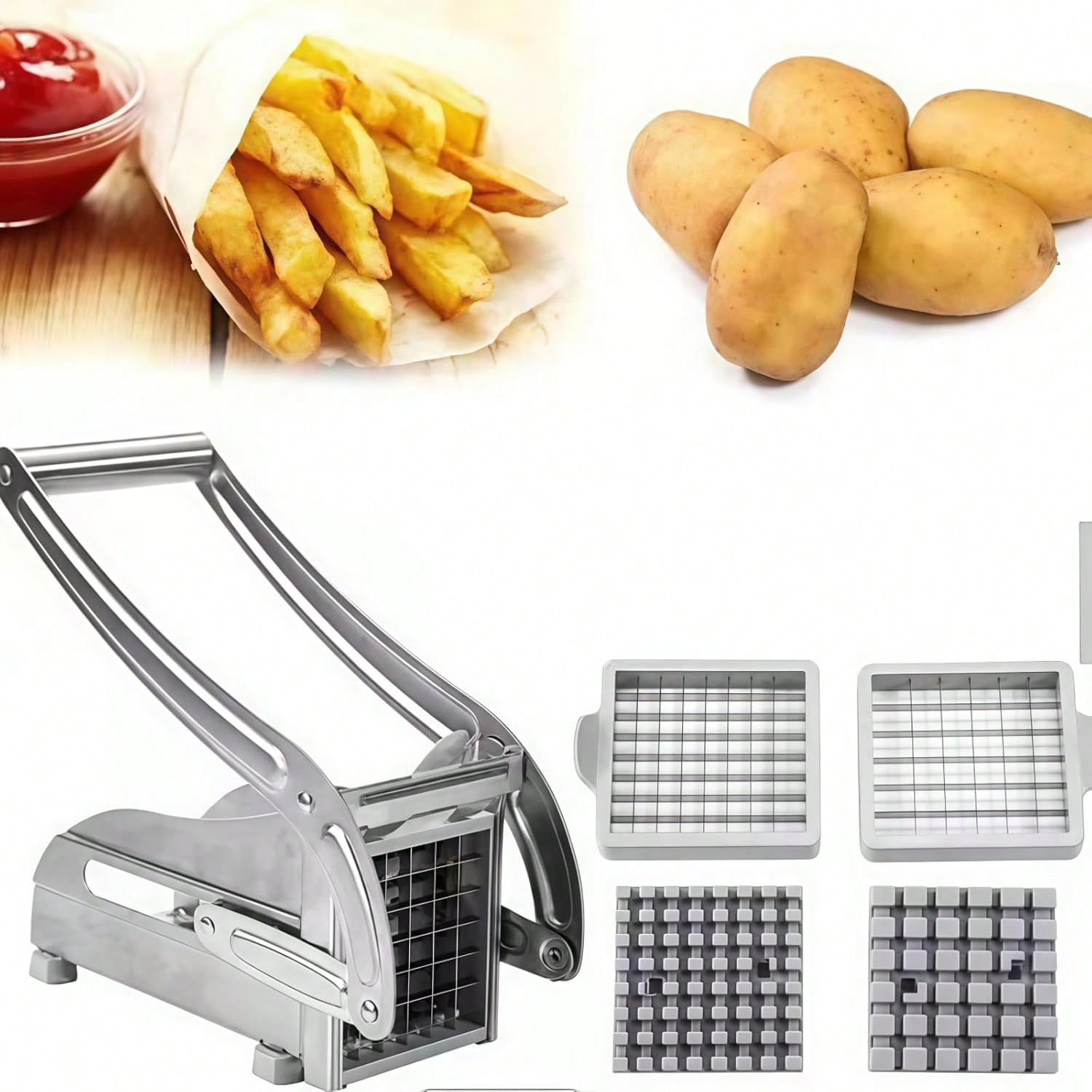 قطاعة بطاطس يدوية من الفولاذ ا - مراجعة Potato Masher Ricer وسعره