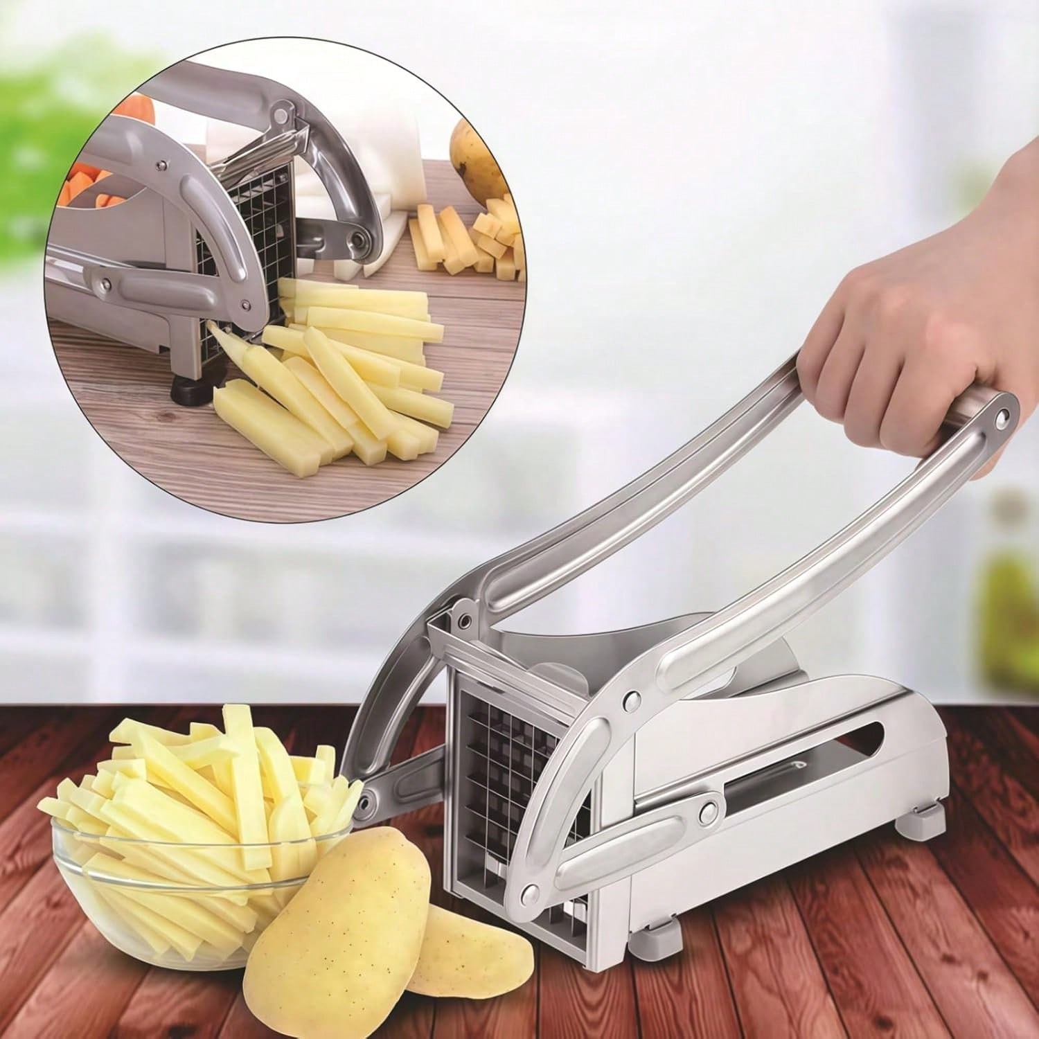 قطاعة بطاطس يدوية من الفولاذ ا - مراجعة Potato Masher Ricer وسعره