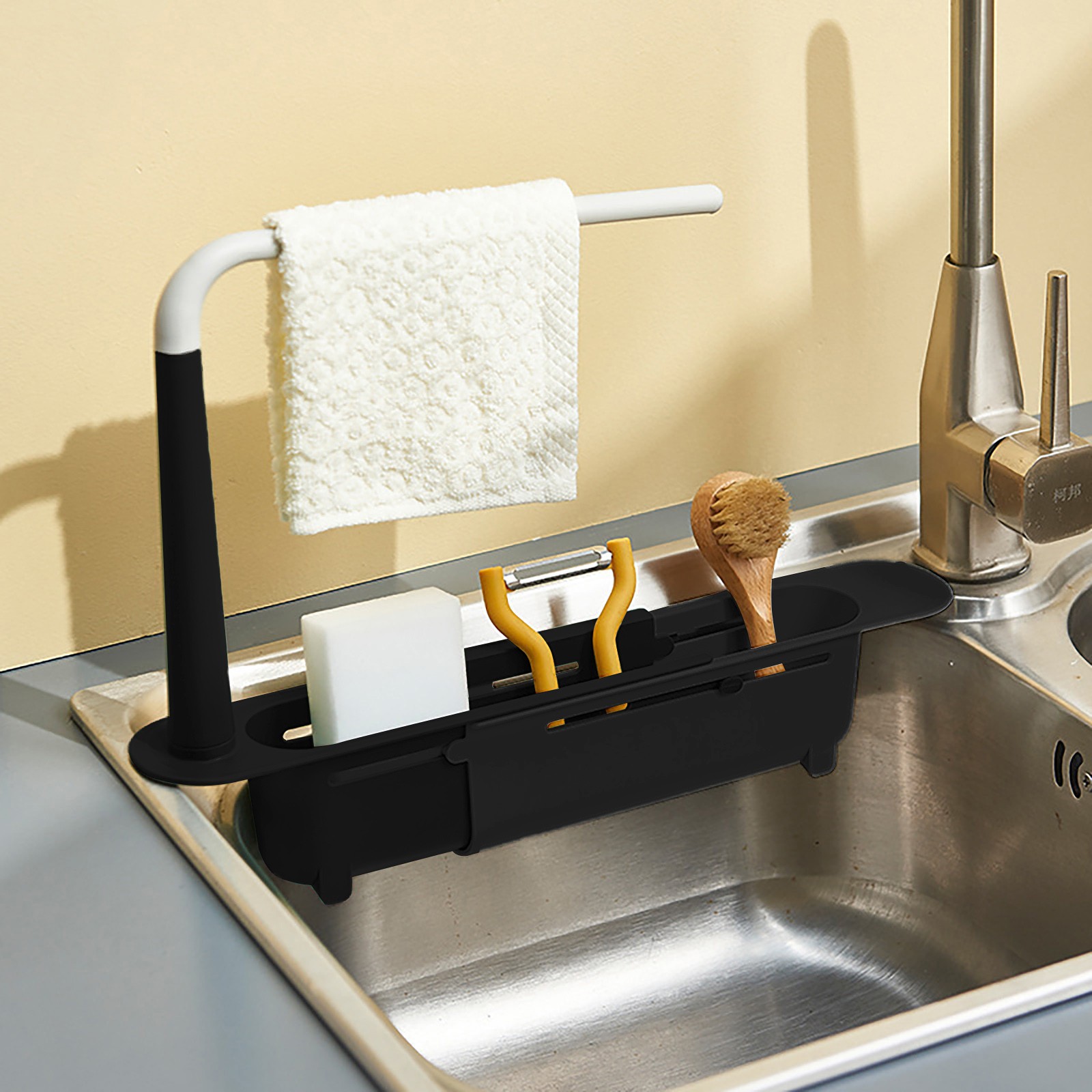 تجفيف بالوعة Elescopic ، منظم  - مراجعة Kitchen Gadgets Storage Ideas وسعره