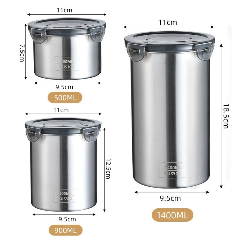حاوية طعام من الفولاذ المقاوم  - مراجعة Kitchen Gadgets Storage Ideas وسعره