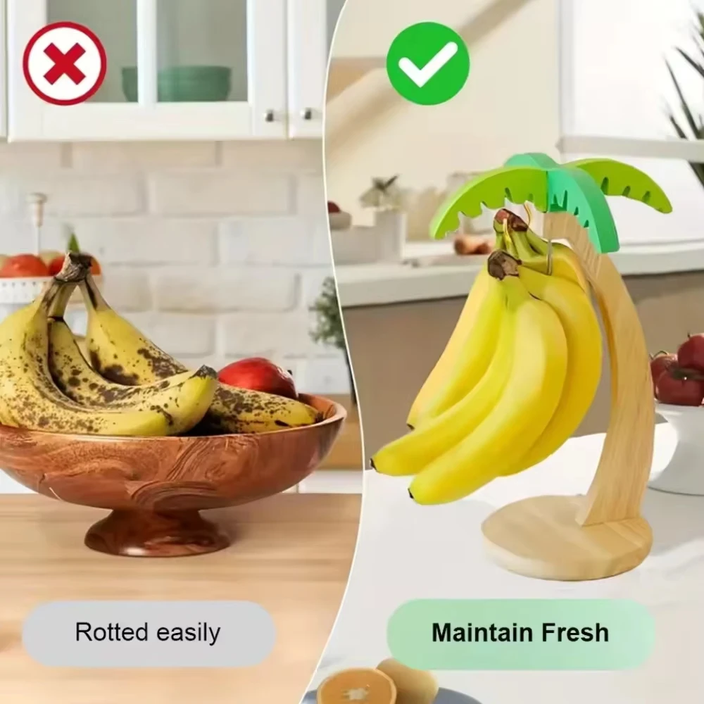 حامل موز خشبي حديث للحفاظ على  - مراجعة Kitchen Gadgets Modern وسعره