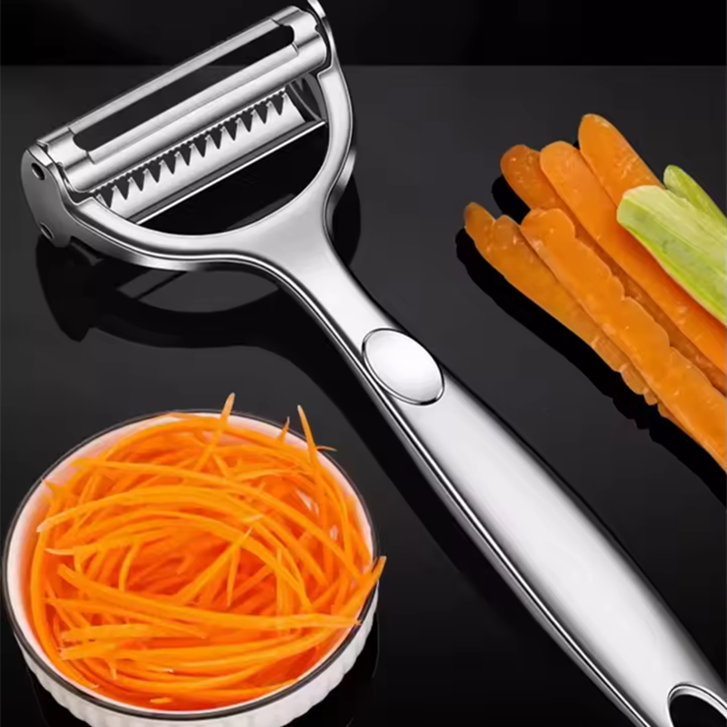 2in1 الفولاذ المقاوم للصدأ الخ - مراجعة Household Kitchen Gadgets Vegetable Cutter Silk Cutter وسعره