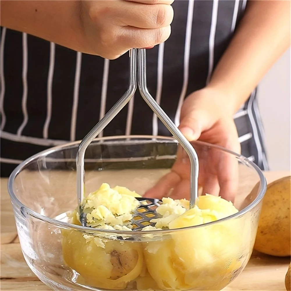 هراسة بطاطس يدوية من الفولاذ ا - مراجعة Potato Masher Ricer وسعره
