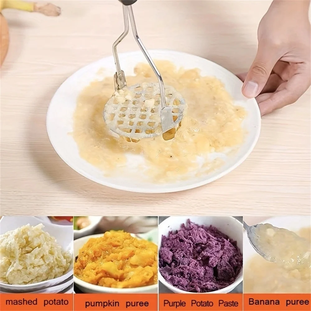 هراسة بطاطس يدوية من الفولاذ ا - مراجعة Potato Masher Ricer وسعره
