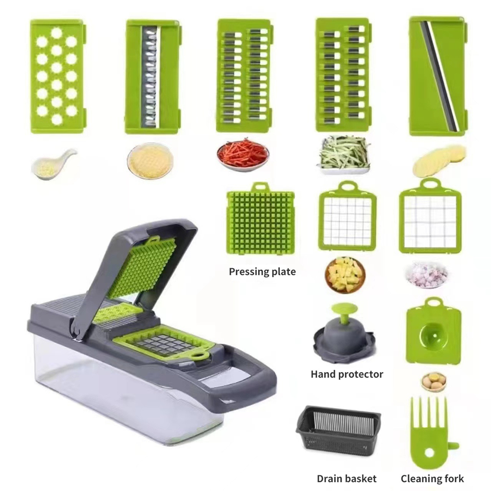 قطاعة خضروات متعددة الوظائف 12 - مراجعة Household Kitchen Gadgets Vegetable Cutter Silk Cutter وسعره