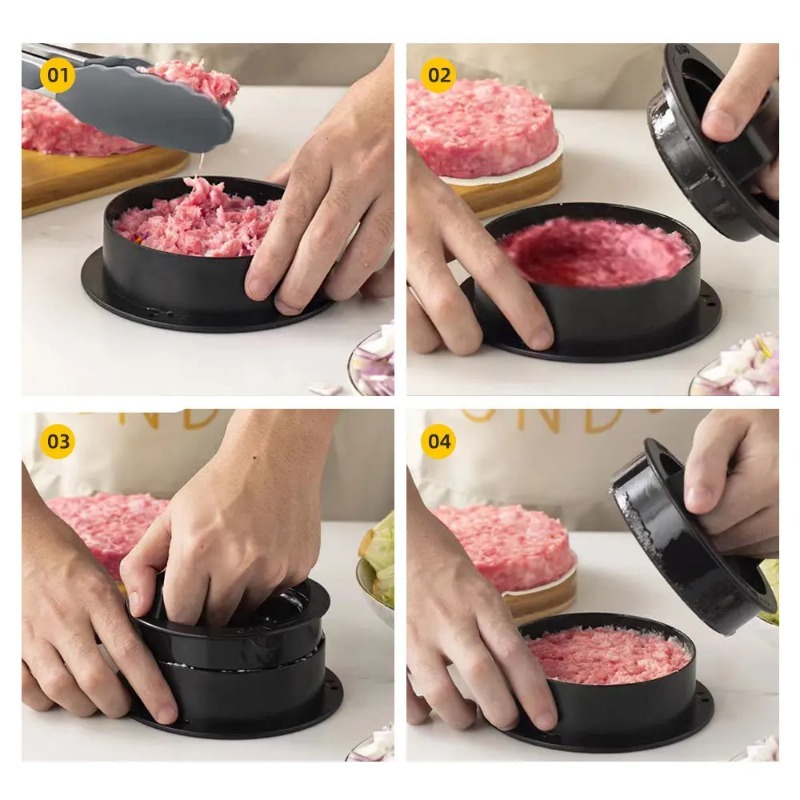 جولة همبرغر برغر الصحافة لحوم  - مراجعة Kitchen Helper Gadgets وسعره