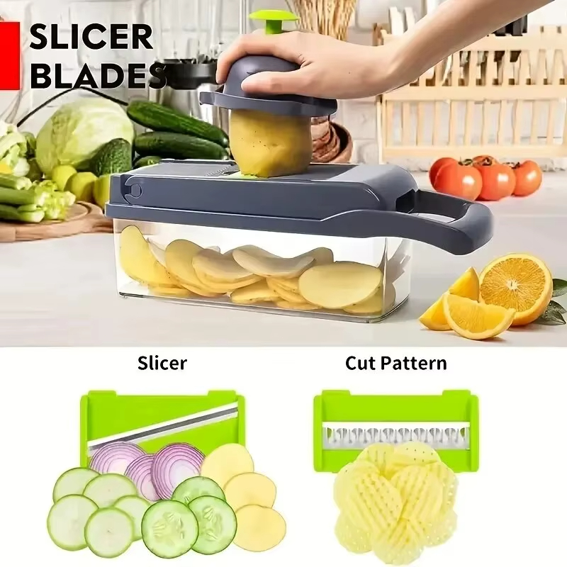 قطاعة خضروات فاخرة - ملحقات مت - مراجعة Household Kitchen Gadgets Vegetable Cutter Silk Cutter وسعره