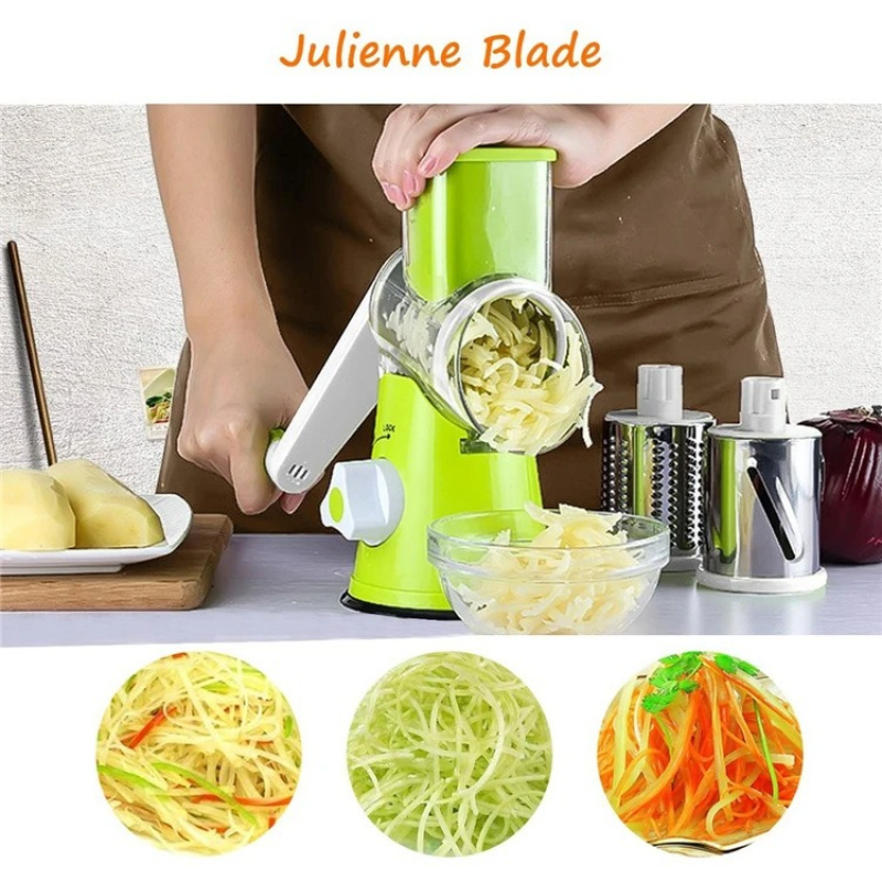 مبشرة جبن يدوية دوارة لتقطيع ا - مراجعة Household Kitchen Gadgets Vegetable Cutter Silk Cutter وسعره