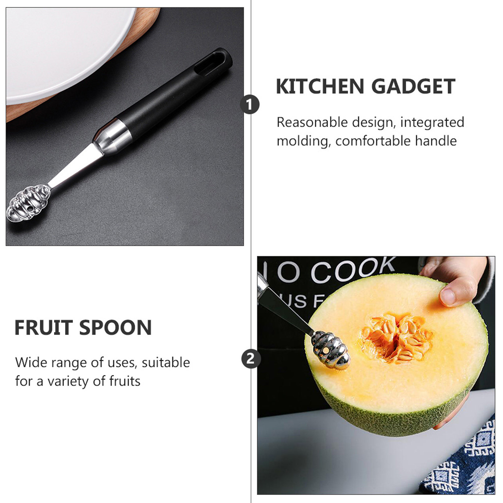 ملعقة فواكه من الفولاذ المقاوم - مراجعة Kitchen Gadgets Kitchen وسعره